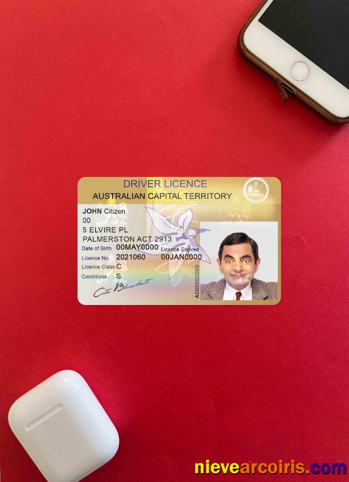 Australia Capital state driving license photolook
